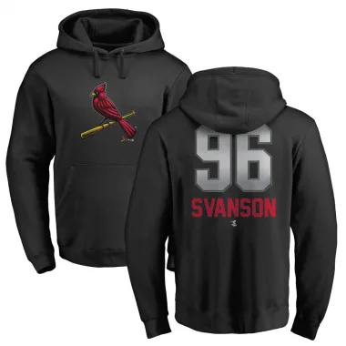 Black Men's Matthew Svanson St. Louis Cardinals Branded Midnight Mascot Pullover Hoodie -