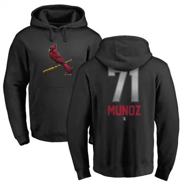 Black Men's Roddery Munoz St. Louis Cardinals Branded Midnight Mascot Pullover Hoodie -