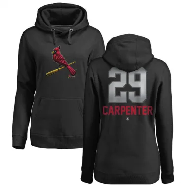 Black Women's Chris Carpenter St. Louis Cardinals Branded Midnight Mascot Pullover Hoodie -