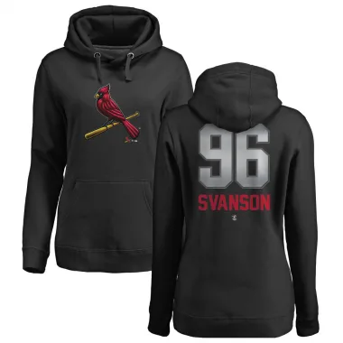 Black Women's Matthew Svanson St. Louis Cardinals Branded Midnight Mascot Pullover Hoodie -