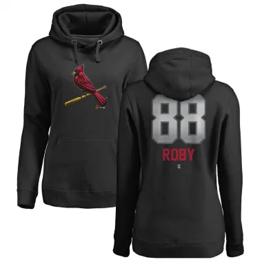 Black Women's Tekoah Roby St. Louis Cardinals Branded Midnight Mascot Pullover Hoodie -