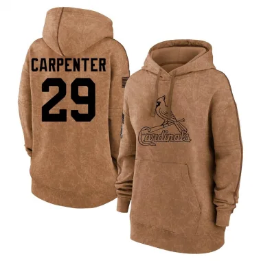 Brown Women's Chris Carpenter St. Louis Cardinals 2023 Salute to Service Pullover Hoodie