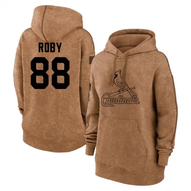 Brown Women's Tekoah Roby St. Louis Cardinals 2023 Salute to Service Pullover Hoodie