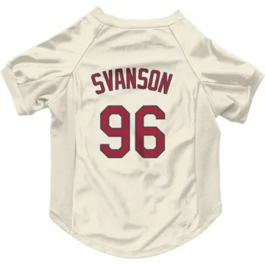 Cream St. Louis Cardinals Matthew Svanson   Dog & Cat Pet Jersey