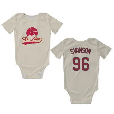 Cream St. Louis Cardinals Matthew Svanson   Newborn & Infant Bodysuit