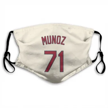 Cream St. Louis Cardinals Roddery Munoz   Face Mask