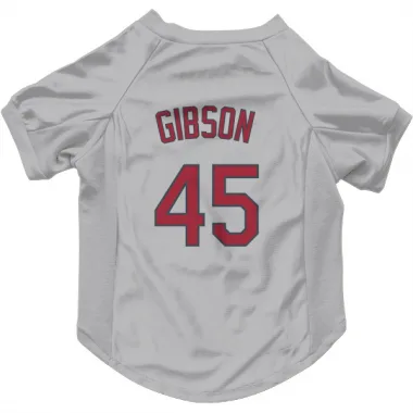 Gray St. Louis Cardinals Bob Gibson   Dog & Cat Pet Jersey