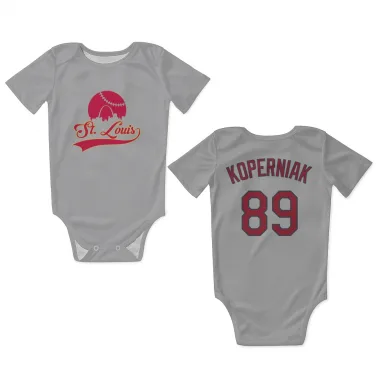 Gray St. Louis Cardinals Matthew Koperniak   Newborn & Infant Bodysuit