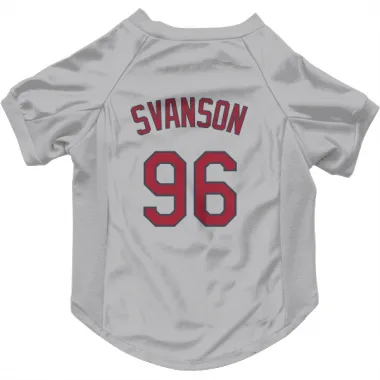 Gray St. Louis Cardinals Matthew Svanson   Dog & Cat Pet Jersey