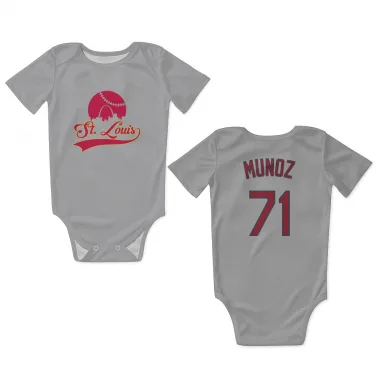 Gray St. Louis Cardinals Roddery Munoz   Newborn & Infant Bodysuit