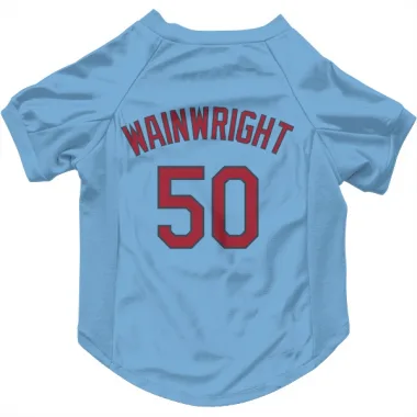 Light Blue St. Louis Cardinals Adam Wainwright   Dog & Cat Pet Jersey