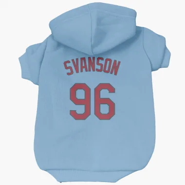 Light Blue St. Louis Cardinals Matthew Svanson   Dog & Cat Pet Hoodie