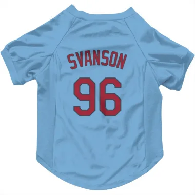 Light Blue St. Louis Cardinals Matthew Svanson   Dog & Cat Pet Jersey