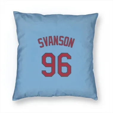 Light Blue St. Louis Cardinals Matthew Svanson   Pillow Cover (18 X 18)