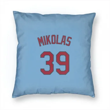 Light Blue St. Louis Cardinals Miles Mikolas   Pillow Cover (18 X 18)