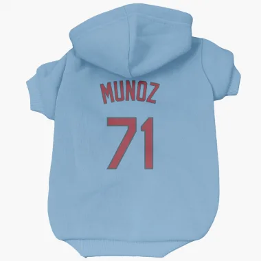 Light Blue St. Louis Cardinals Roddery Munoz   Dog & Cat Pet Hoodie