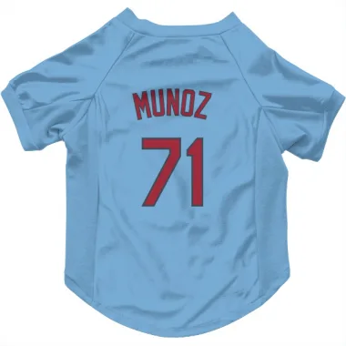 Light Blue St. Louis Cardinals Roddery Munoz   Dog & Cat Pet Jersey