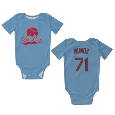 Light Blue St. Louis Cardinals Roddery Munoz   Newborn & Infant Bodysuit