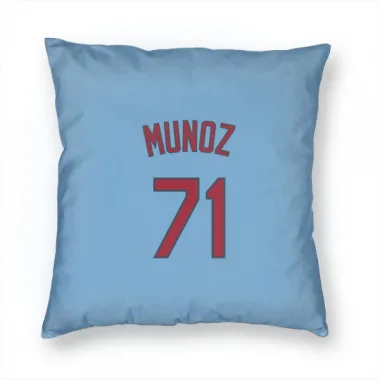 Light Blue St. Louis Cardinals Roddery Munoz   Pillow Cover (18 X 18)