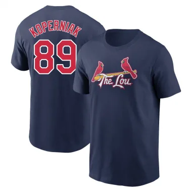 Navy Men's Matthew Koperniak St. Louis Cardinals 2024 City Connect T-Shirt