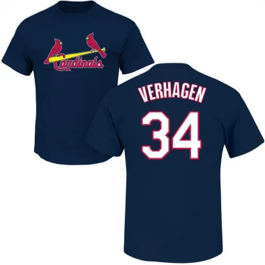 Navy Youth Drew VerHagen St. Louis Cardinals Roster T-Shirt -