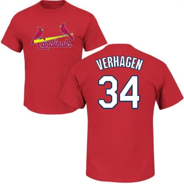 Red Men's Drew VerHagen St. Louis Cardinals Roster T-Shirt -