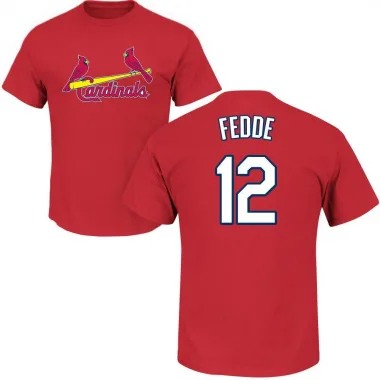 Red Men's Erick Fedde St. Louis Cardinals Roster T-Shirt -