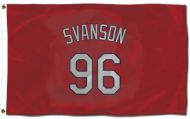 Red St. Louis Cardinals Matthew Svanson   Flag (3 X 5)