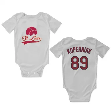 White St. Louis Cardinals Matthew Koperniak   Newborn & Infant Bodysuit