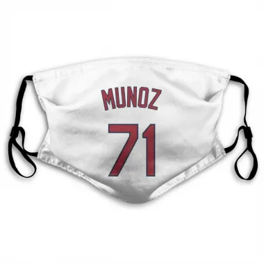 White St. Louis Cardinals Roddery Munoz   Face Mask