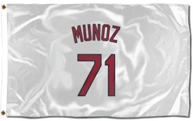 White St. Louis Cardinals Roddery Munoz   Flag (3 X 5)