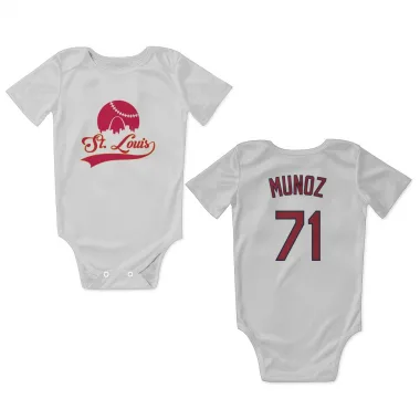 White St. Louis Cardinals Roddery Munoz   Newborn & Infant Bodysuit